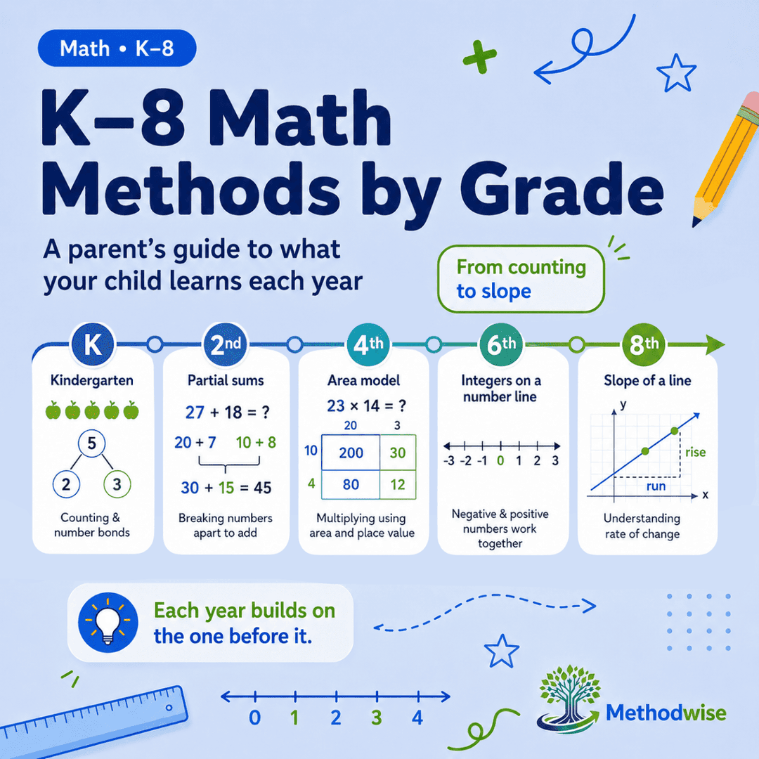 What Math Will My Child Learn This Year? A Parent's Guide to K–8 Math Methods by Grade